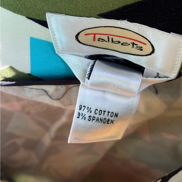 Talbots Women's Skirt Size 12 Mini Flamingo Tropical Summer Beach Cruise Stretch - Picture 4 of 7